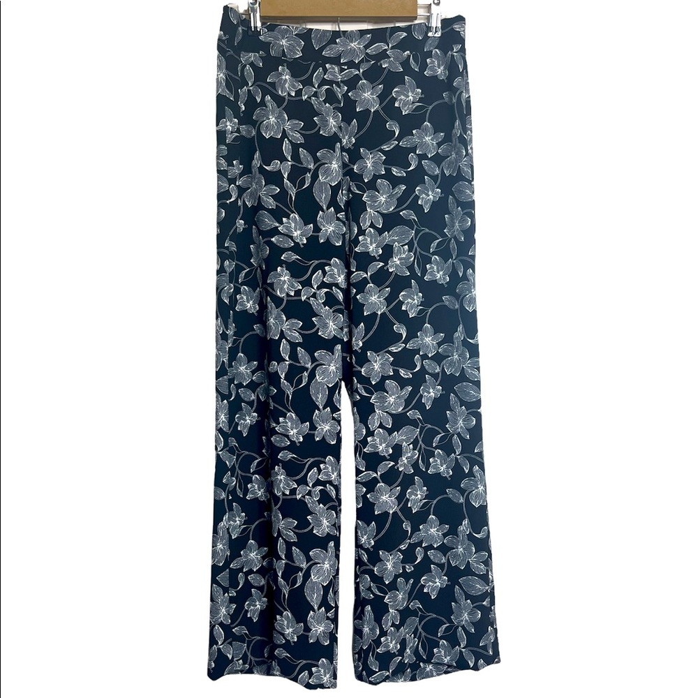 Tanjay Wide leg Boot Cut Fun Floral Vintage Pants Size 10